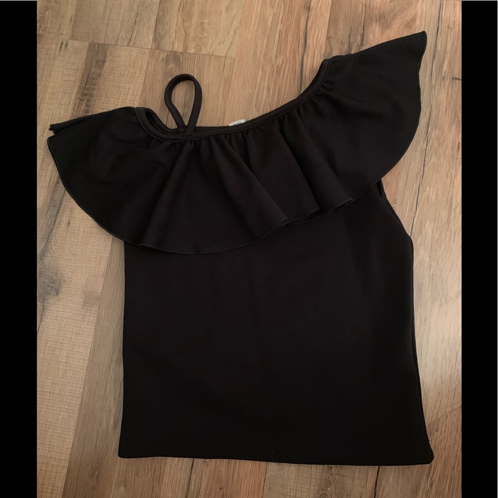 Girls River Island cold shoulder ruffle top